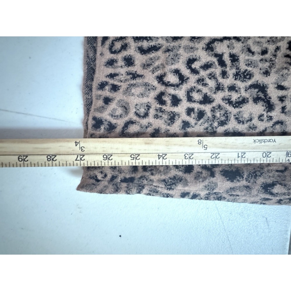 Anthropologie Moth Leopard Print Knit Wide Leg Pants Women XL Tie Waist Brown - Picture 9 of 11